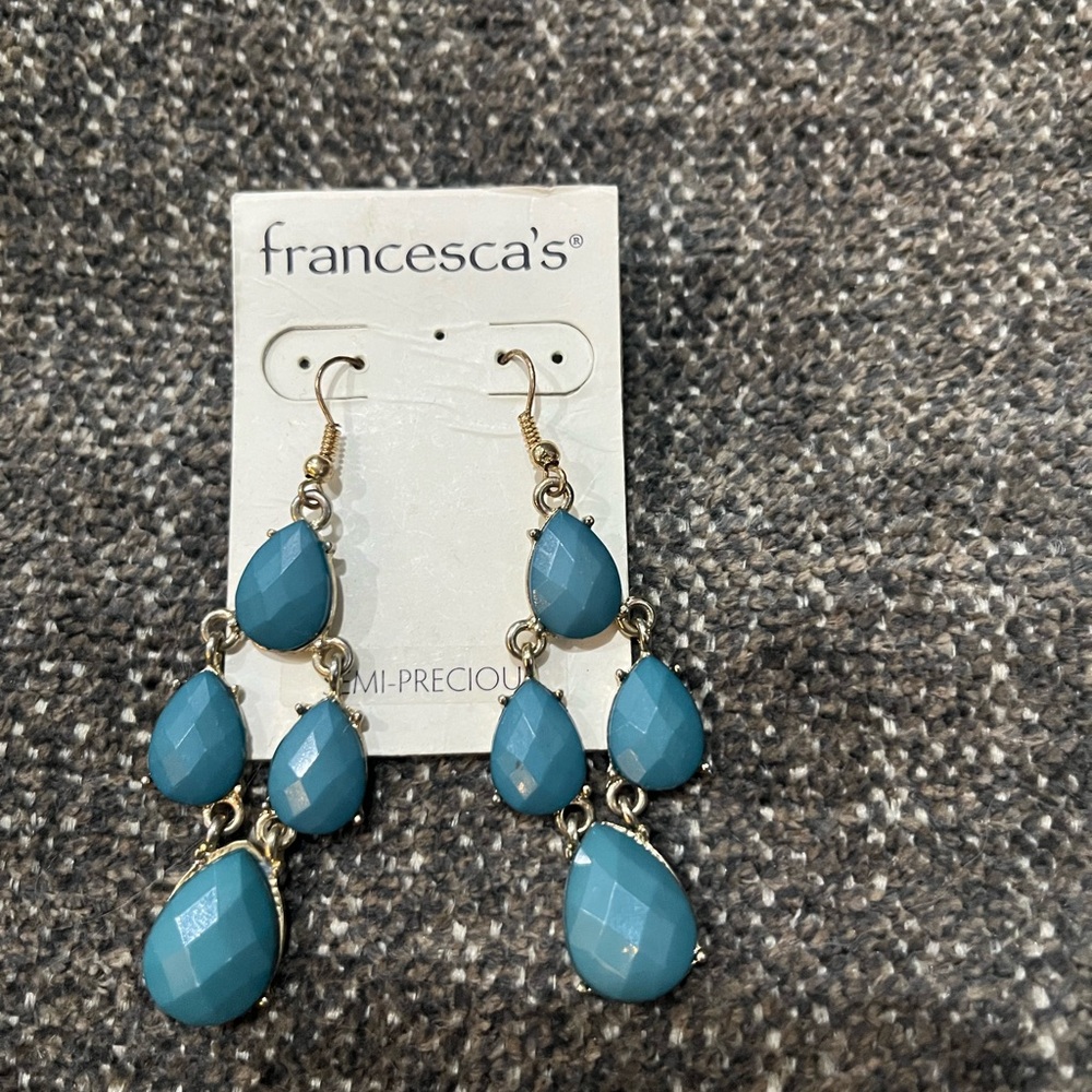 Francesca’s Turquoise Costume Chandelier Earrings